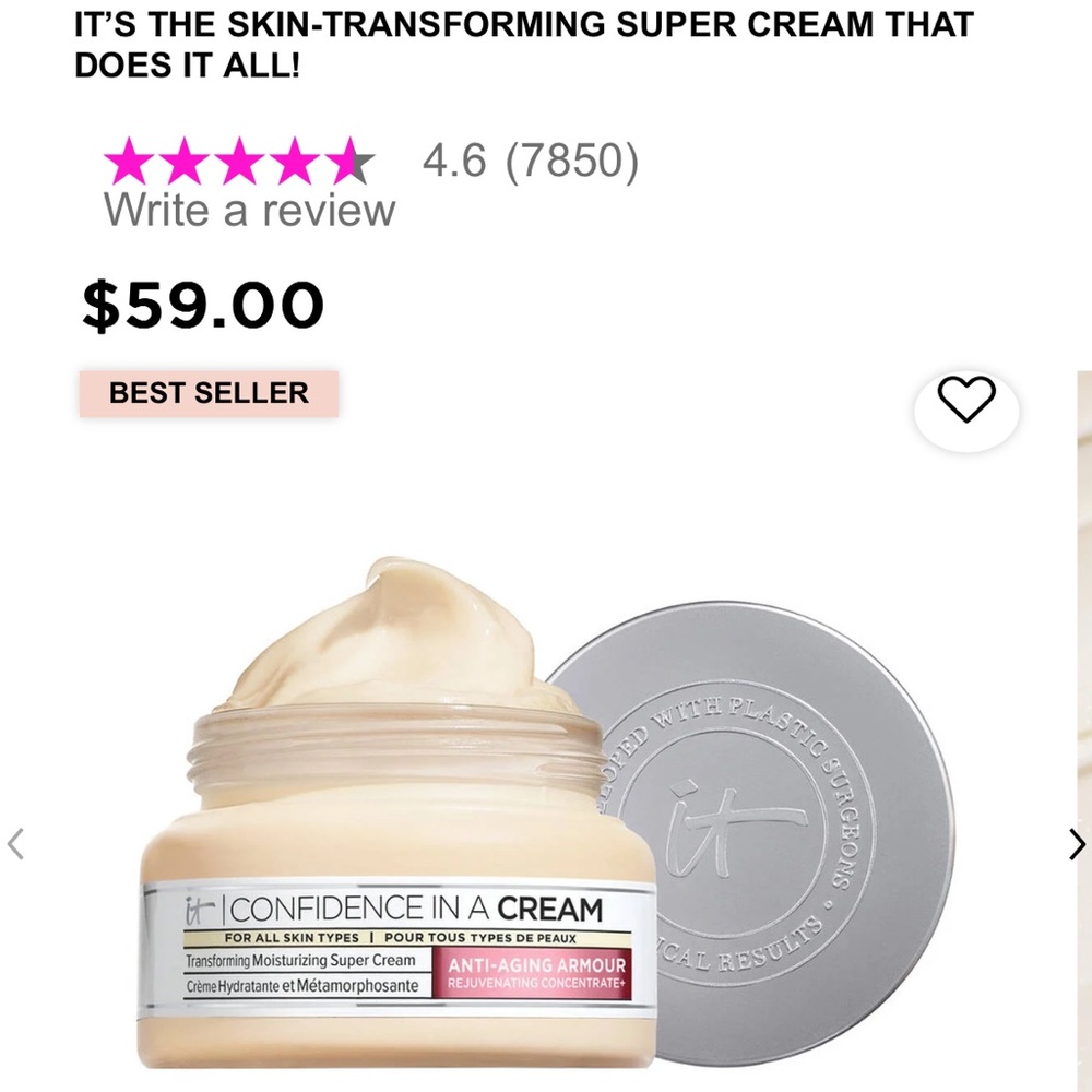 NIB. Confidence in a cream. 2 oz.